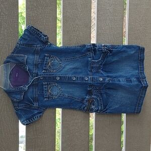 Mexx kids girls Jean dress size 8Y blue denim‎